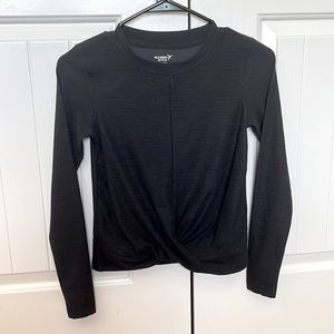 Old Navy Active Twist Hem Shirt | XS Black |